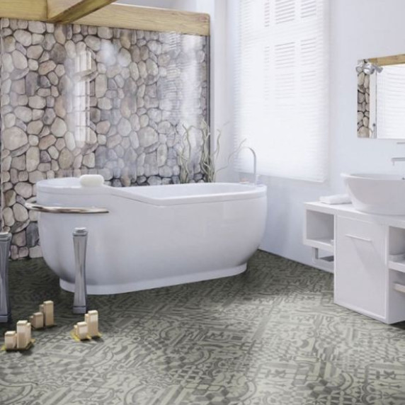 ПВХ пол: Виниловый ламинат WINEO Craft Mosaic Dark | DB00093
